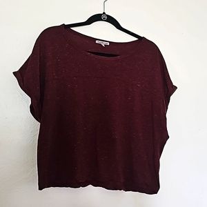 Maroon top cropped